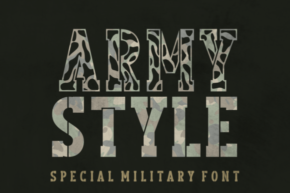 Army Style Font for Web Design