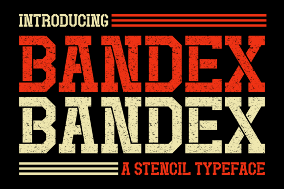 Bandex: A Stencil Font for Creative Branding