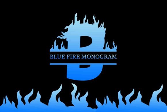 Blue Fire Monogram: A Bold Font for Business