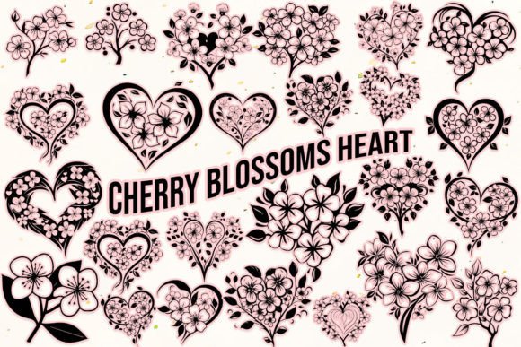 Cherry Blossoms Heart Font for Creative Projects