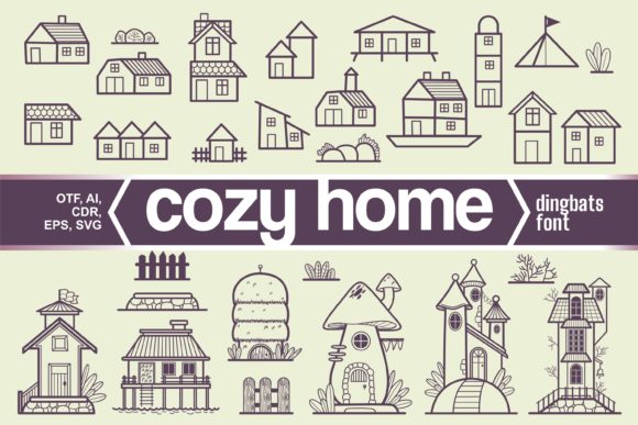 Cozy Home: A Warm, Playful Dingbat