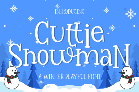 Cuttie Snowman Font for Festive Design