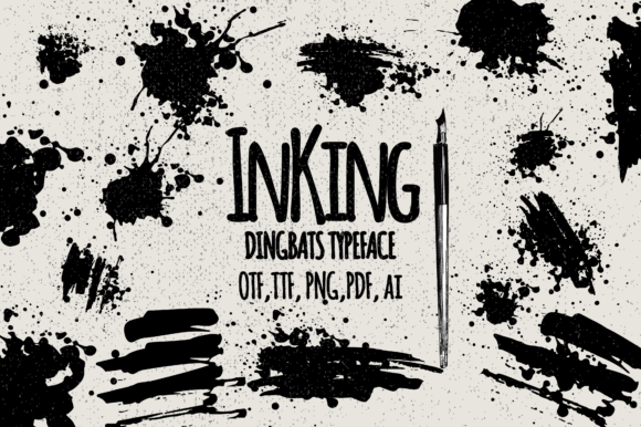 InKing: A Cool Dingbats Font for Creative Designers