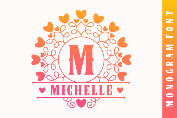 Michelle Monogram Font for Creative Projects