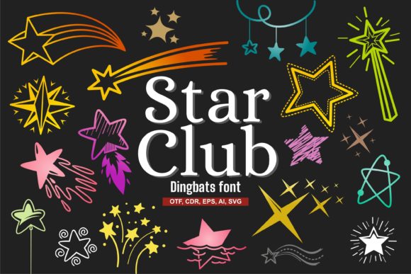 Star Club: A Creative Dingbats Font